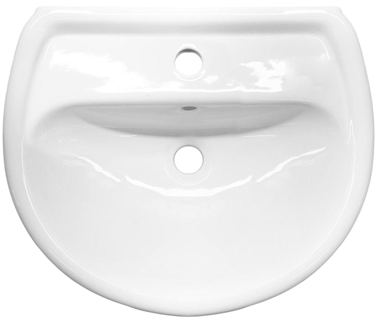 Lavoar fara piedestal semirotund 500 x 400 x 190 mm LISSA (oval)  EGE VITRIFIYE