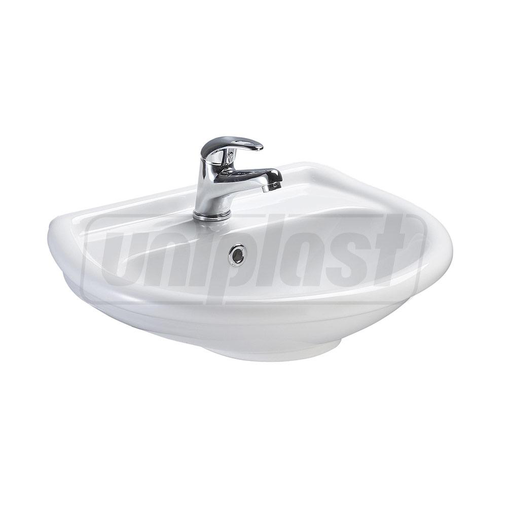 Lavoar fara piedestal semirotund 500 x 400 x 190 mm LISSA (oval) EGE VITRIFIYE