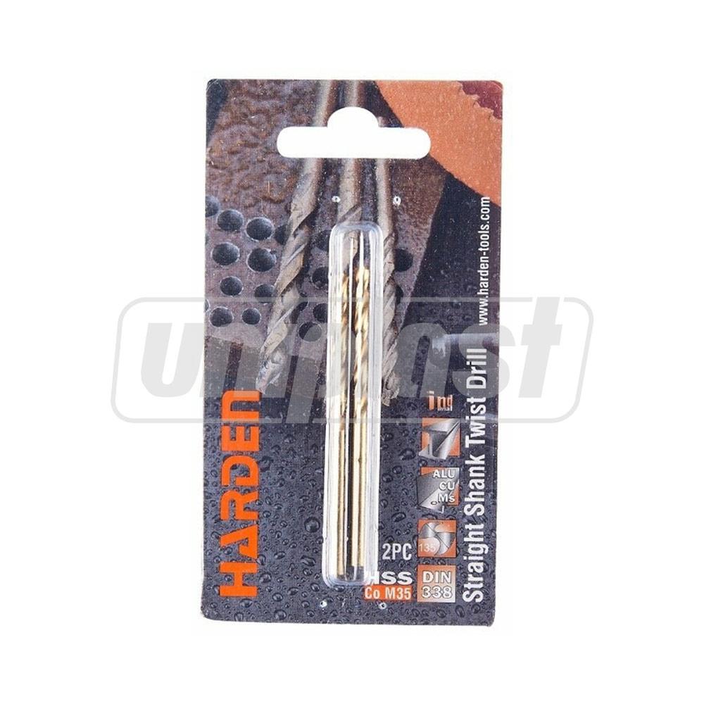 Burghiu pentru metal HSS  1.0 mm L=34 mm M35 (set 2 buc.) Industrial  HARDEN