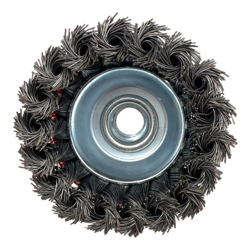 Щетка из плетеной стальной проволоки с гайкой 100 мм M14x2 для УШМ Pro  HARDEN