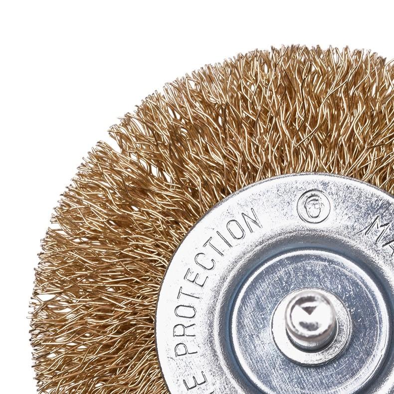 Щетка дисковая из латунированной витой проволоки  75 мм для УШМ Pro  HARDEN