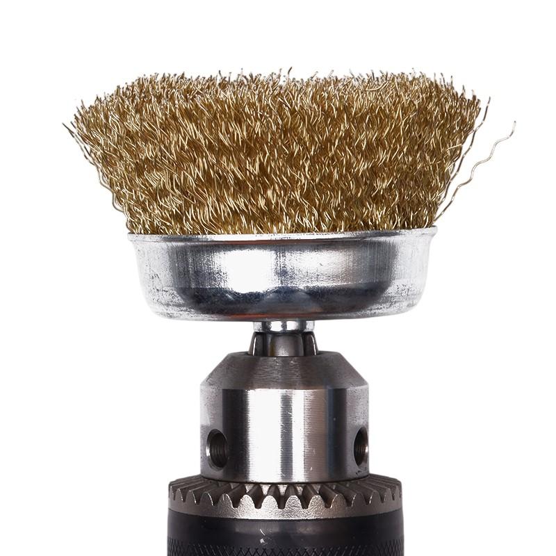 Щетки зачистные проволочные для дрели для УШМ (5 штук, набор) Pro  HARDEN