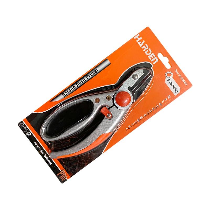 Секатор садовый 200 мм, 8" с защитной рукоятью, сталь 65MN Pro  HARDEN