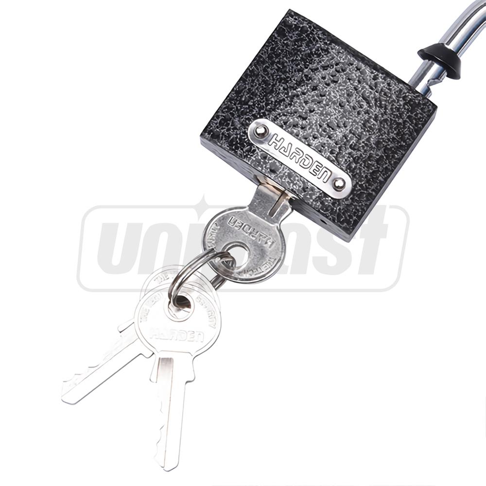 Замок навесной 50 мм, 50 x 74 мм (цилиндр-латунь)  HARDEN