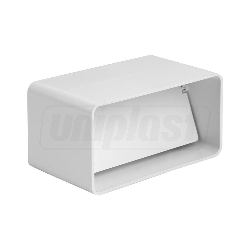 Conector cu clapeta antiretur pentru tub plat de ventilatie din plastic 55 x 220 mm KV25  EUROPLAST