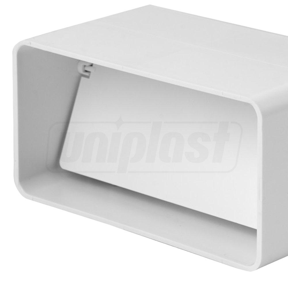 Conector cu clapeta antiretur pentru tub plat de ventilatie din plastic 55 x 220 mm KV25  EUROPLAST