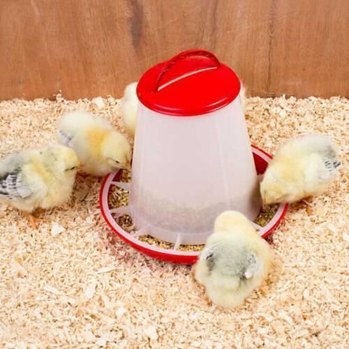 Кормушка бункерная для птиц W6 с красной крышкой