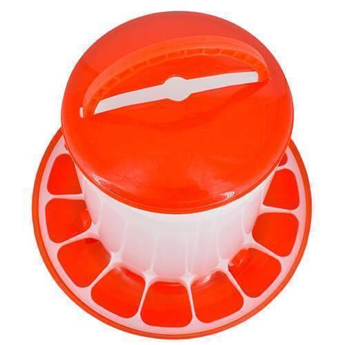 Кормушка бункерная для птиц W9 с красной крышкой