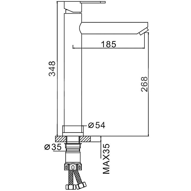 Baterie lavoar F10801-2 inox  FRAP