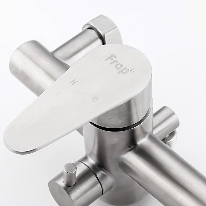 Смеситель для ванны F 2248 длинный гусак, нержавеющая сталь FRAP