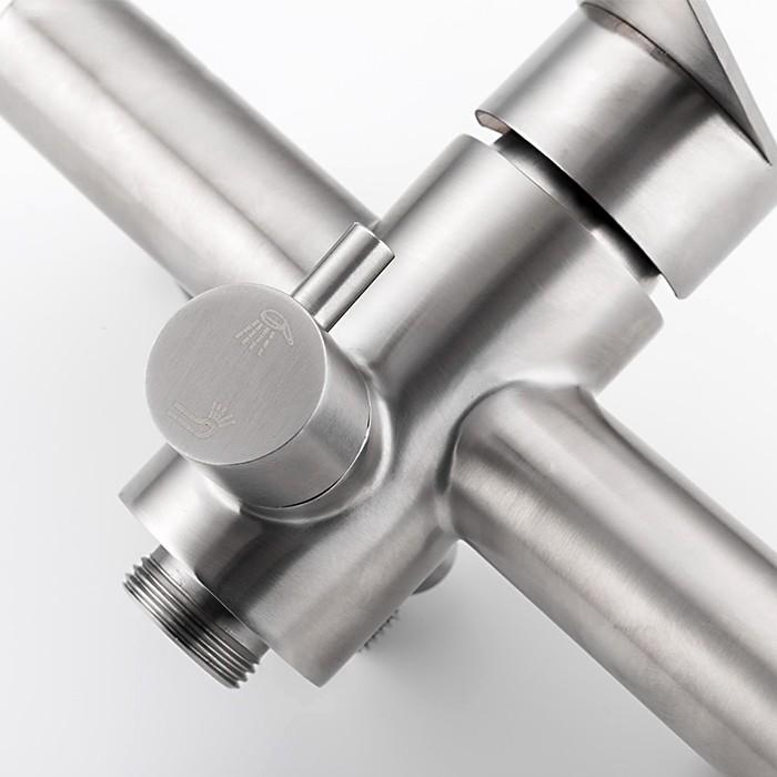 Смеситель для ванны F 2248 длинный гусак, нержавеющая сталь FRAP