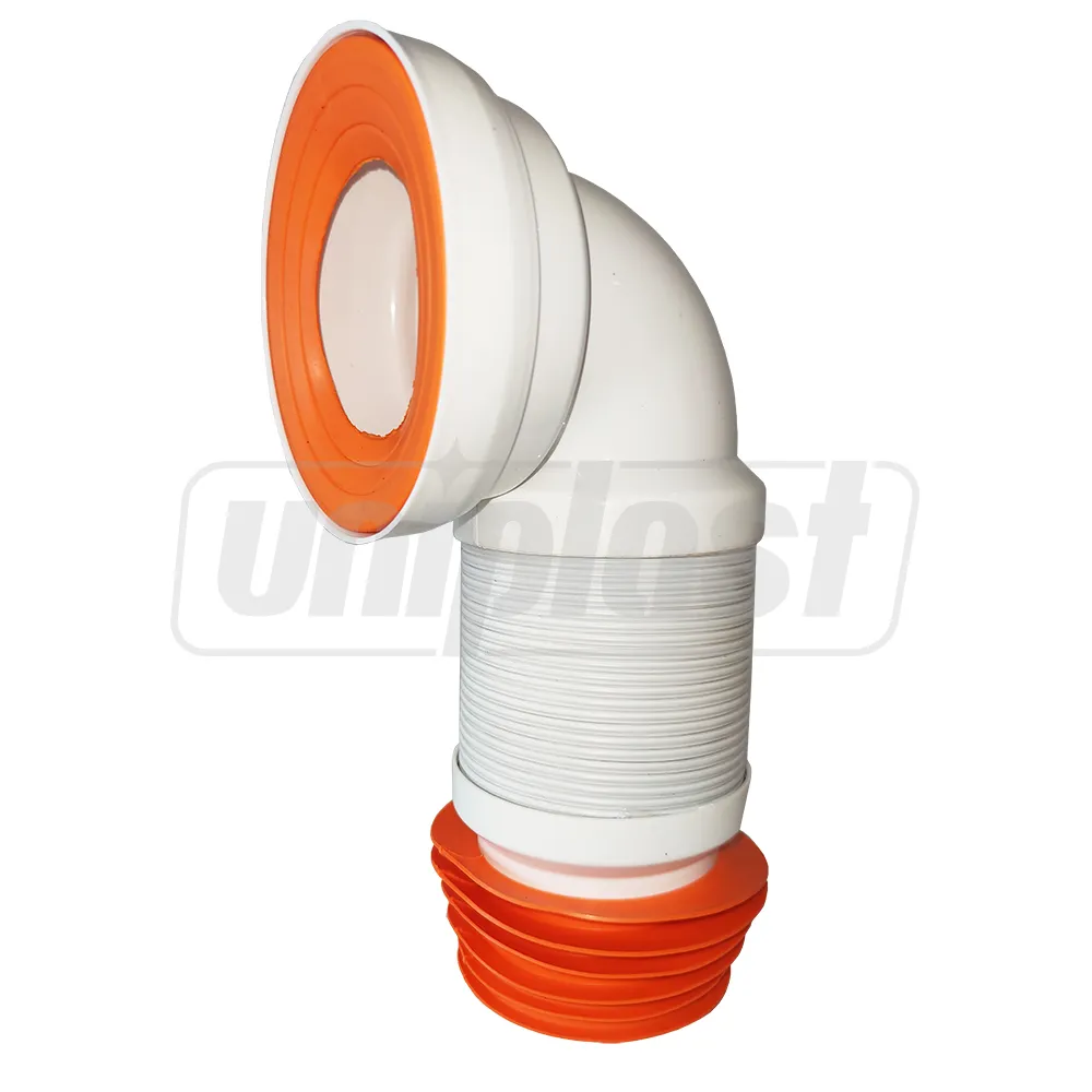 Racord WC flexibil extensibil, insertie inox cu manson D.110 L=40 cm  METLINE