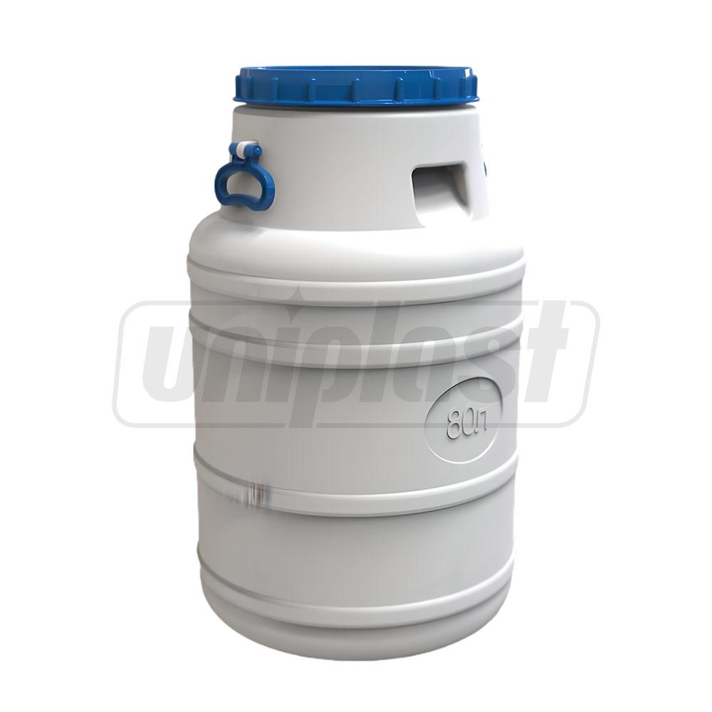 Butoi plastic  80 L (alb) cu manere H=0.76 m/W=0.41 m EVRO PLAST