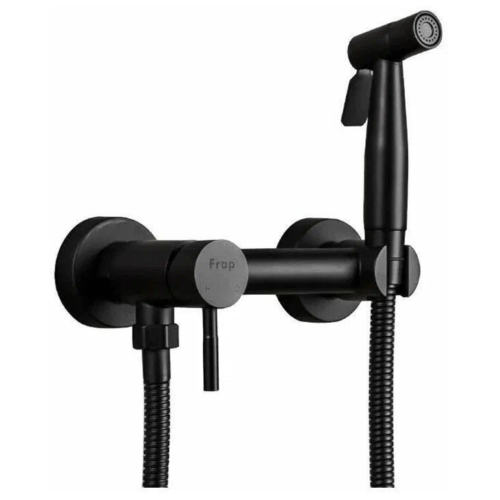 Baterie pentru bideu (de perete) din inox F 7503-6 (negru)  FRAP