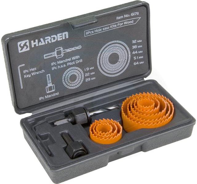 Set carote lemn 11 piese (19-64 mm)  HARDEN