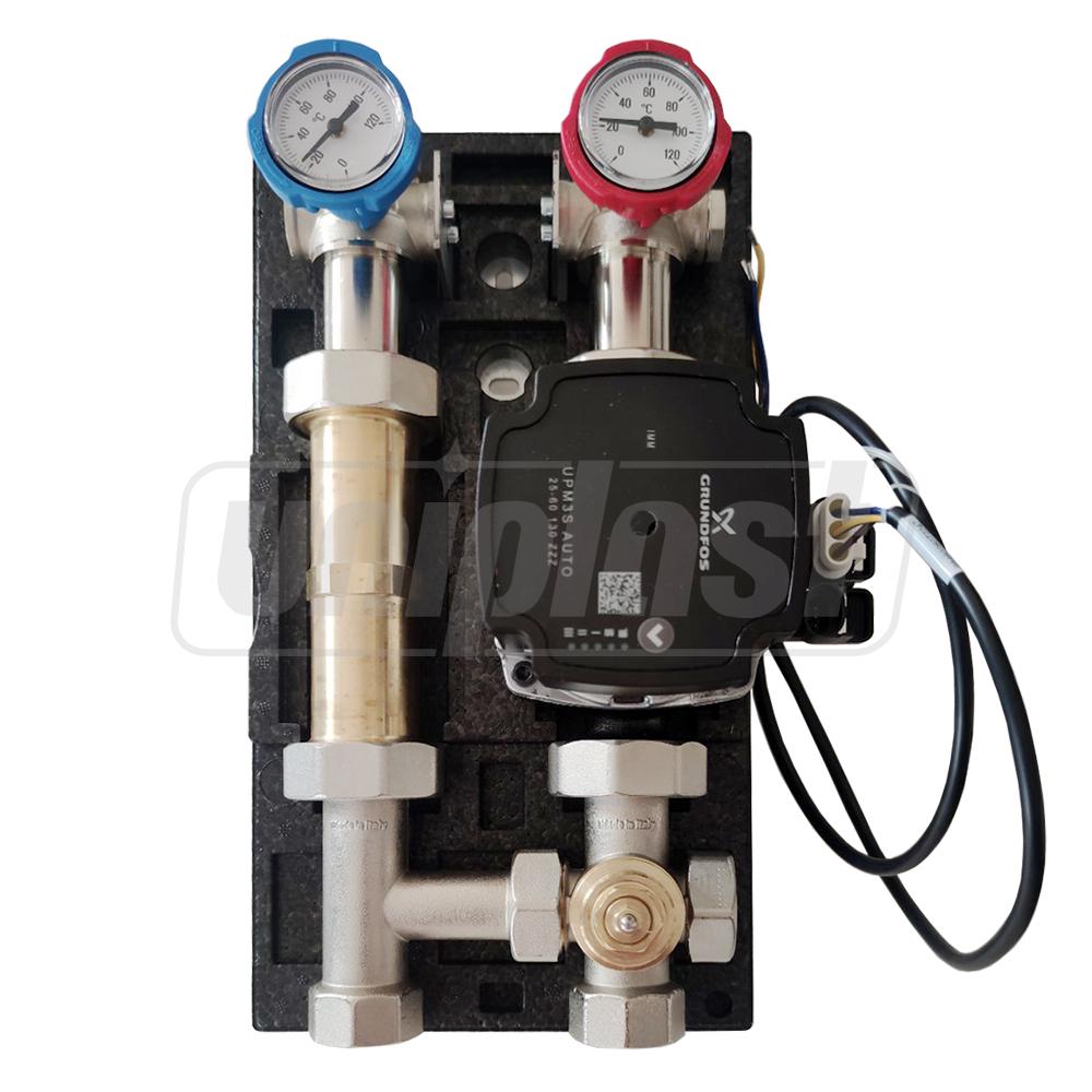 Grup de amestec D. 1" motorizabil 230 V, cu pompa Grundfos Art. 953 (in izolare)  ITAP