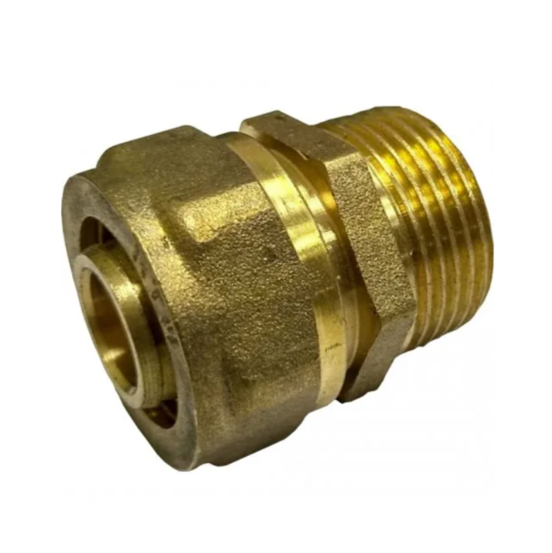 Переход D. 16 x 1/2" П металлопласт HY (никелированный корпус)