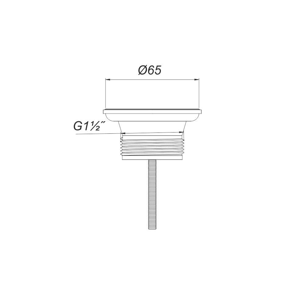 Выпуск для сифона металлический D. 1.1/2" x 65 У0200.2100  SOLOPLAST