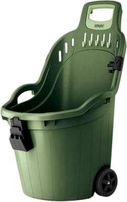 Roabă multifuncțională completă cu oprire mătură Verde, 60 kg (59.5x53x88.5H) Helpy Cart STEFANPLAST