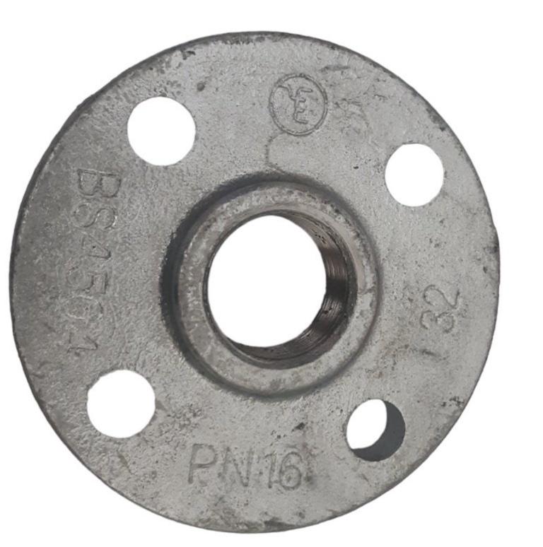 Фланец резьбовой D. 40 (2") М гальванизированный PN16 (4 отверстия)
