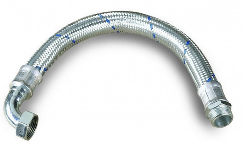 Furtun flexibil cu cot pentru apa rece (pentru hidrofor) D. 1" FI/FE, L=0.7 m 10 bar FAF1070MFC ITALTECNICA