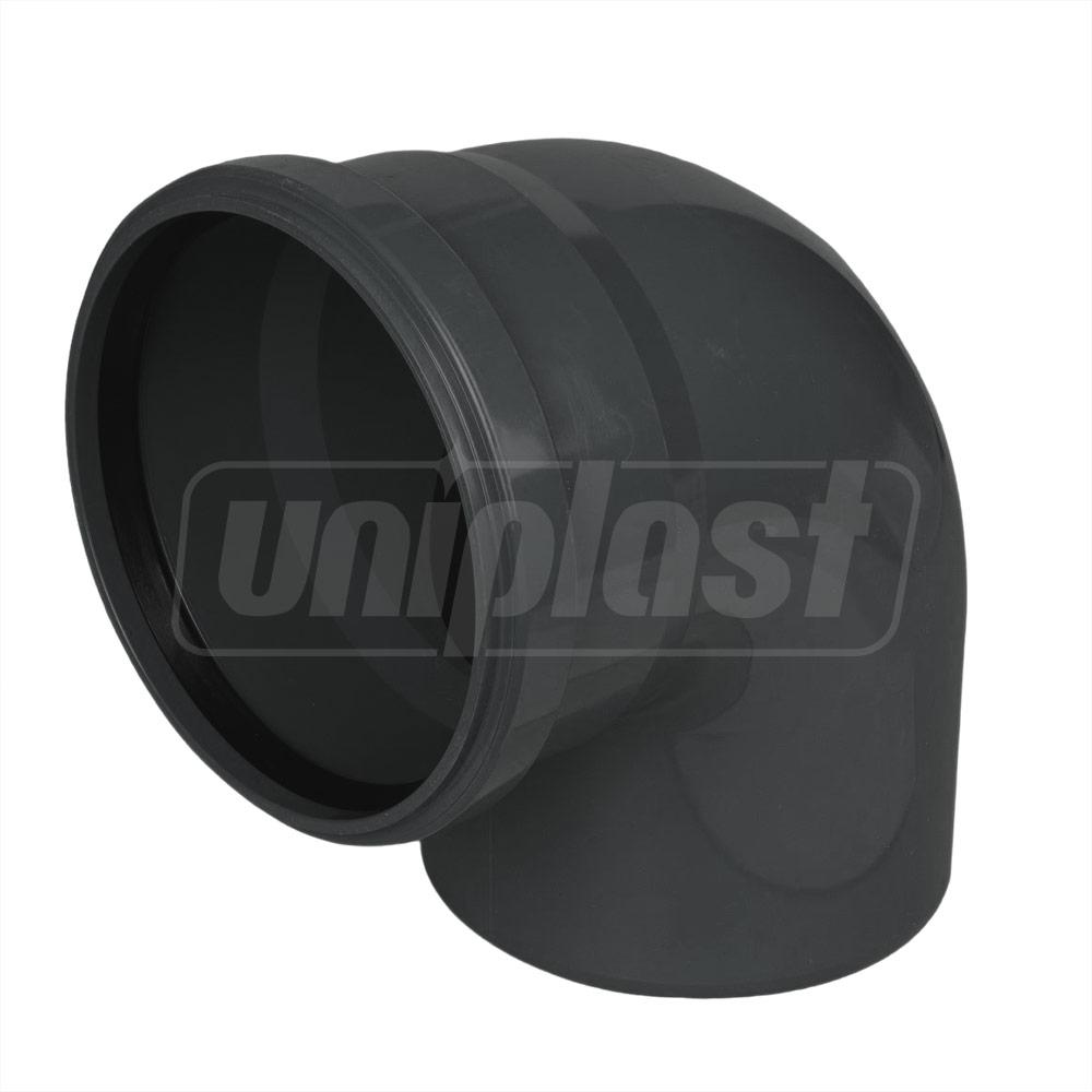 Отвод ПП D.110 / 90° (черный)  UNIPLAST