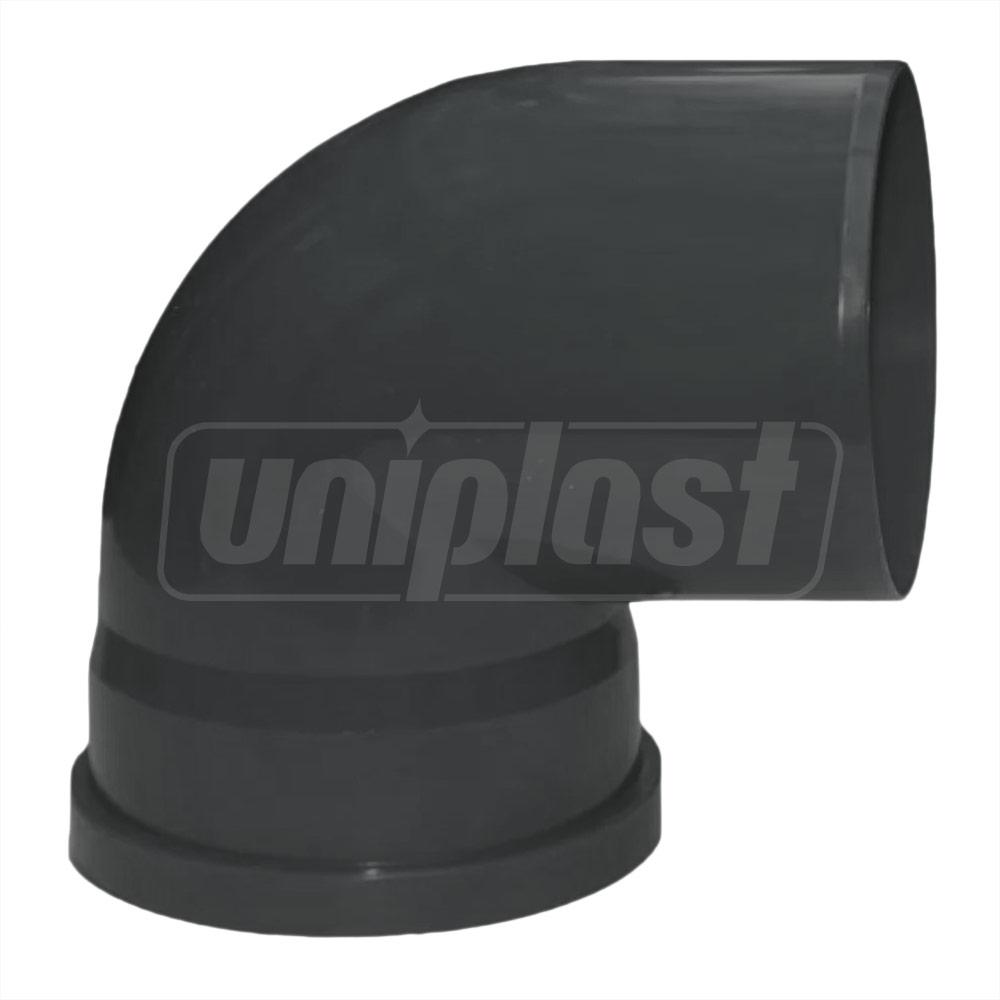 Отвод ПП D.110 / 90° (черный)  UNIPLAST