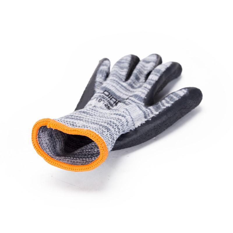 Manusi cu strat de protectie din PU (poliuretan) pe palme si degete, 10" (gri/negru)  DINGQI