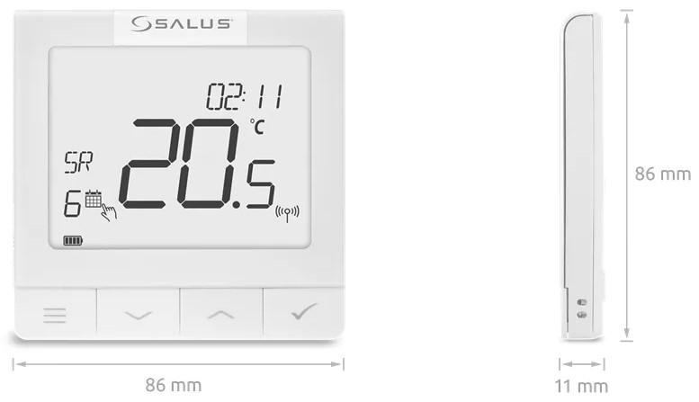 Термостат беспроводной, регулируемый WQ610RF Open Therm Quantum, RF SALUS
