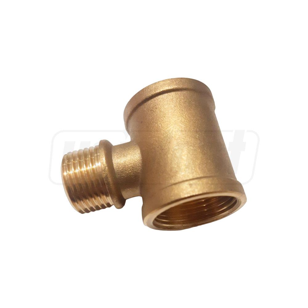 Тройник переходной D. 3/4"х 1/2"x 3/4" М/П/М бронзовый