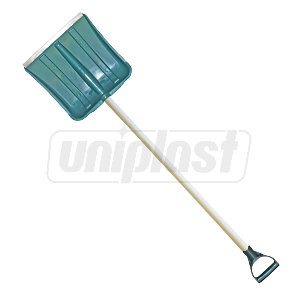 Lopata pentru zapada 440 x 370 mm din plastic, cu coada din lemn cu maner  LEMIRA