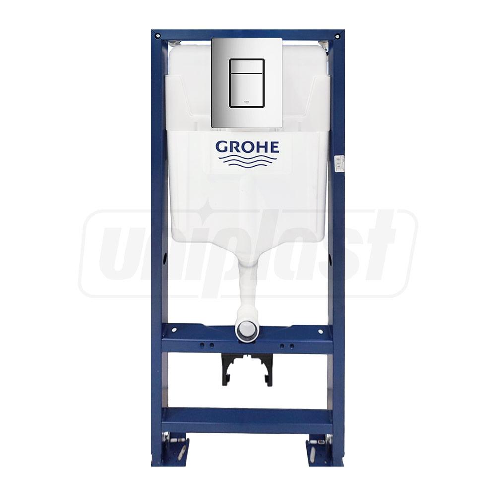 Rama WC suspendat (cu cadru Skate Cosmo Crom) GROHE Rapid SL 38772001, cu buton
