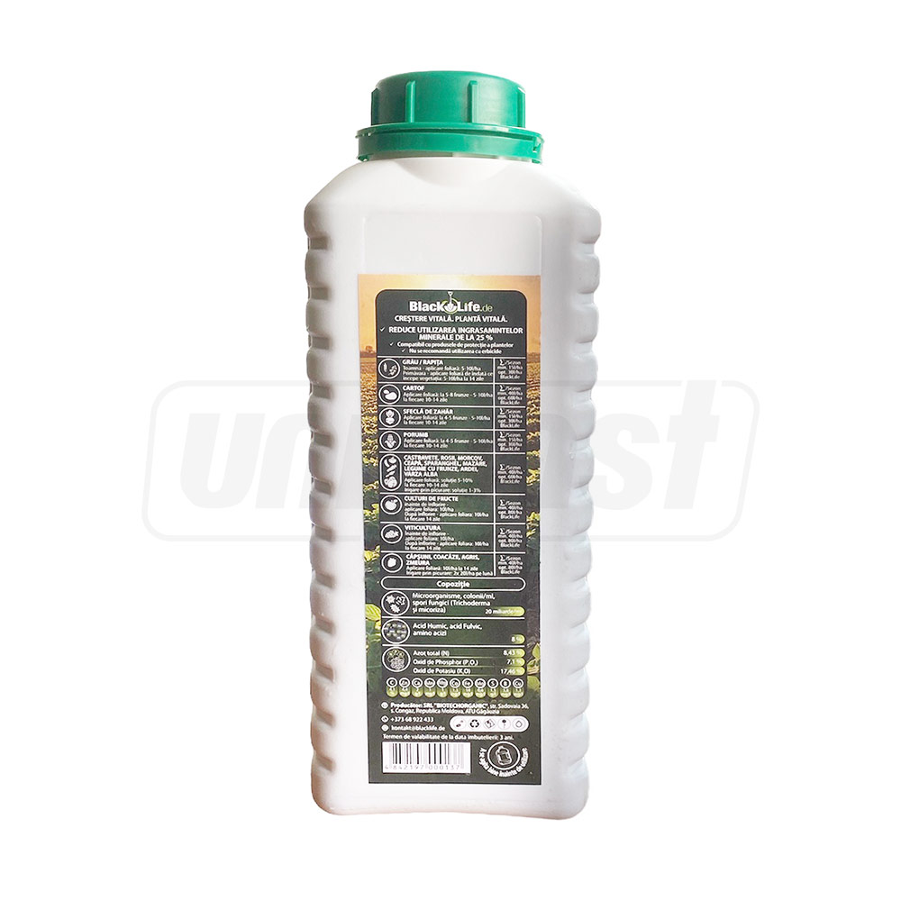 Удобрение жидкое органическое 1 л Black Life  BIOTECH