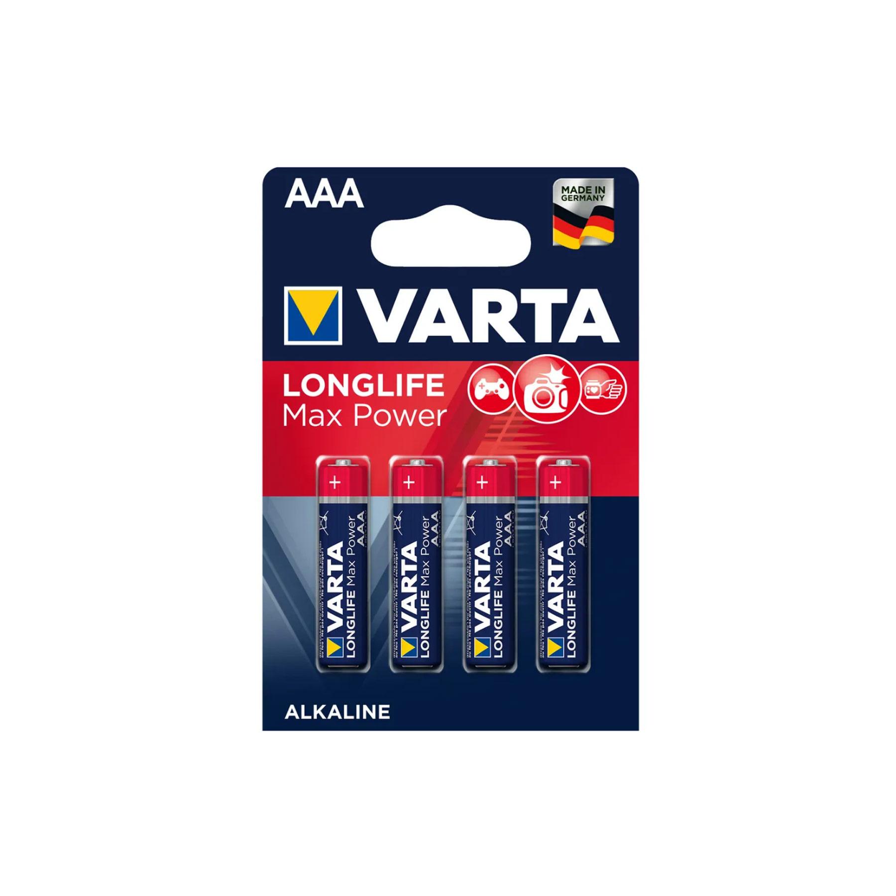 Baterie Longlife Max Power AAA LR03 (4 buc.)  VARTA