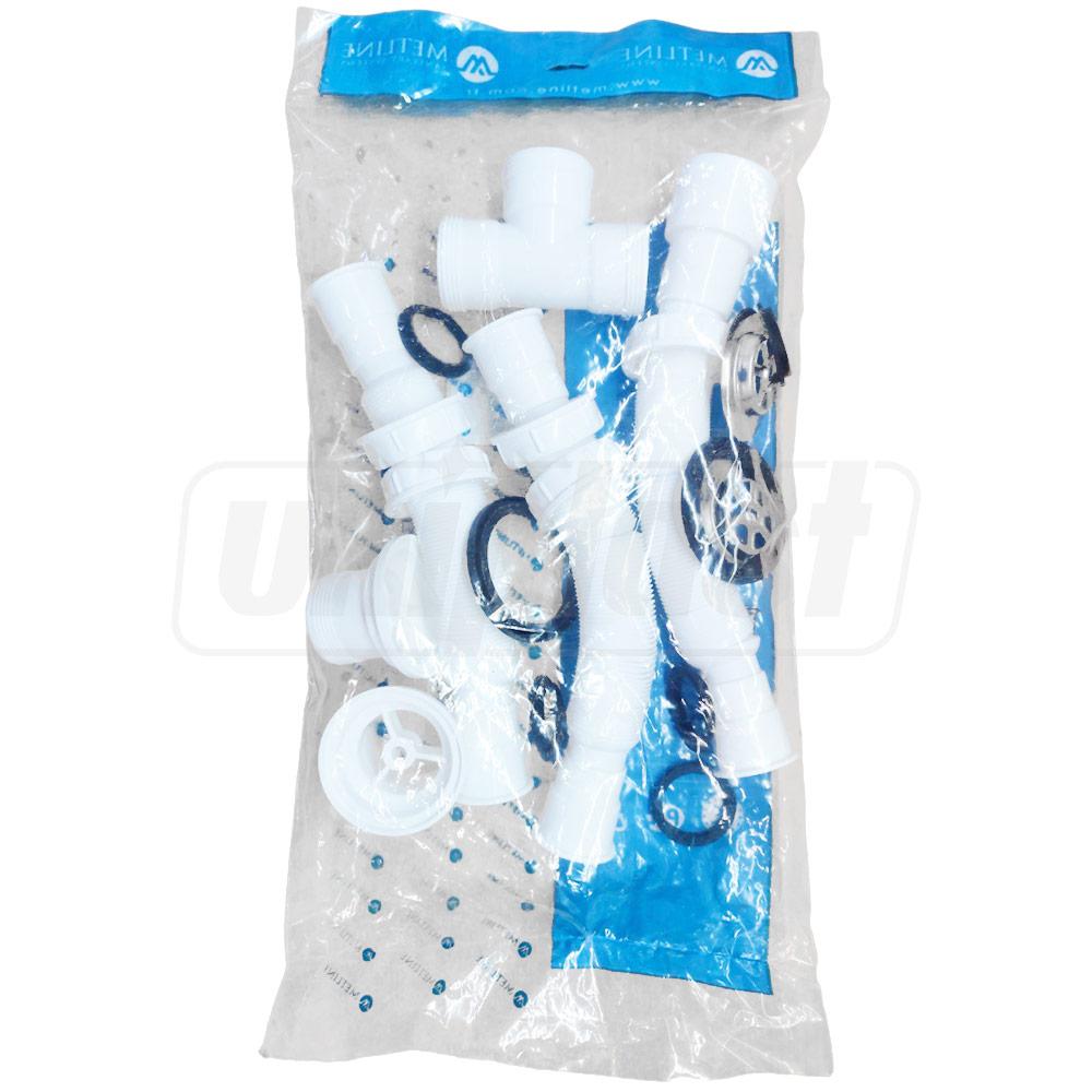 Sifon chiuveta dublu D. 1.1/4" x 50 cu furtun gofrat 40/50(750mm) METLINE