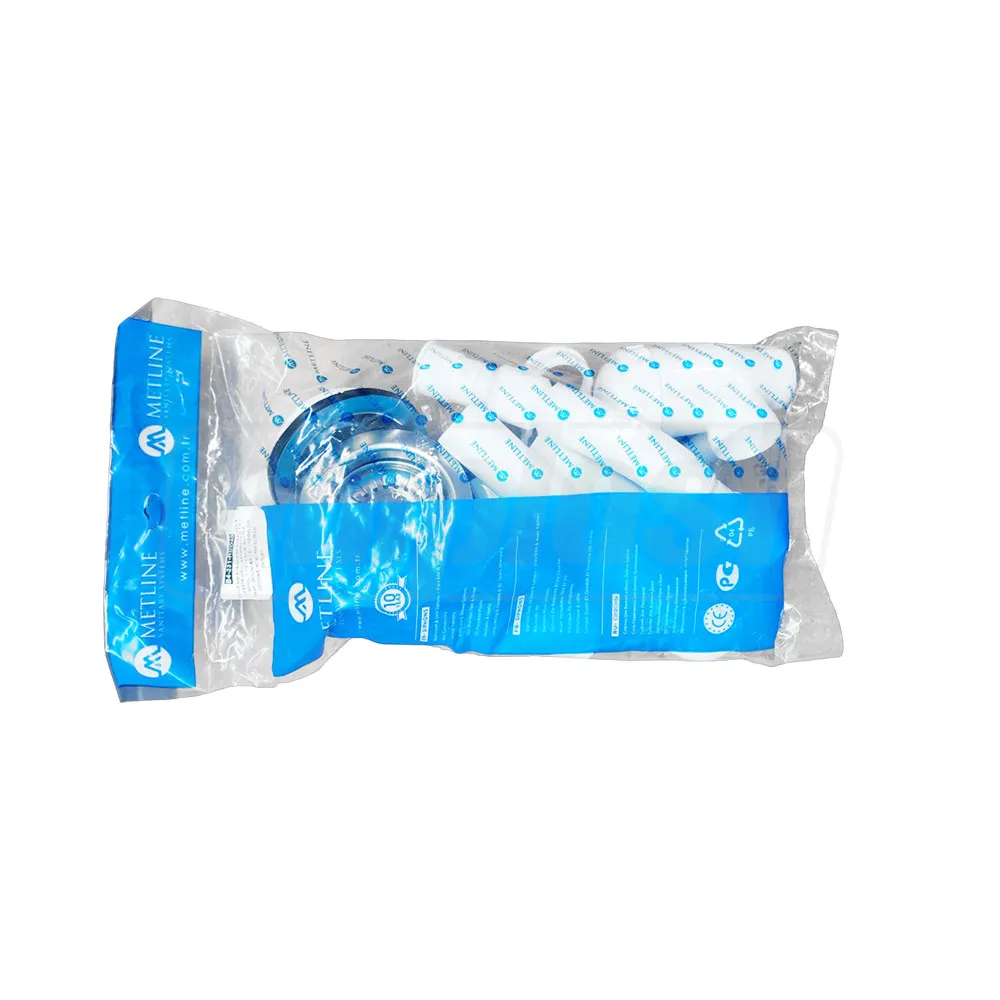 Sifon chiuveta tip "butelie" dublu D. 1.1/2" x 40 cu furtun gofrat 40/50 (750 mm) (B4-231-RDO40) METLINE