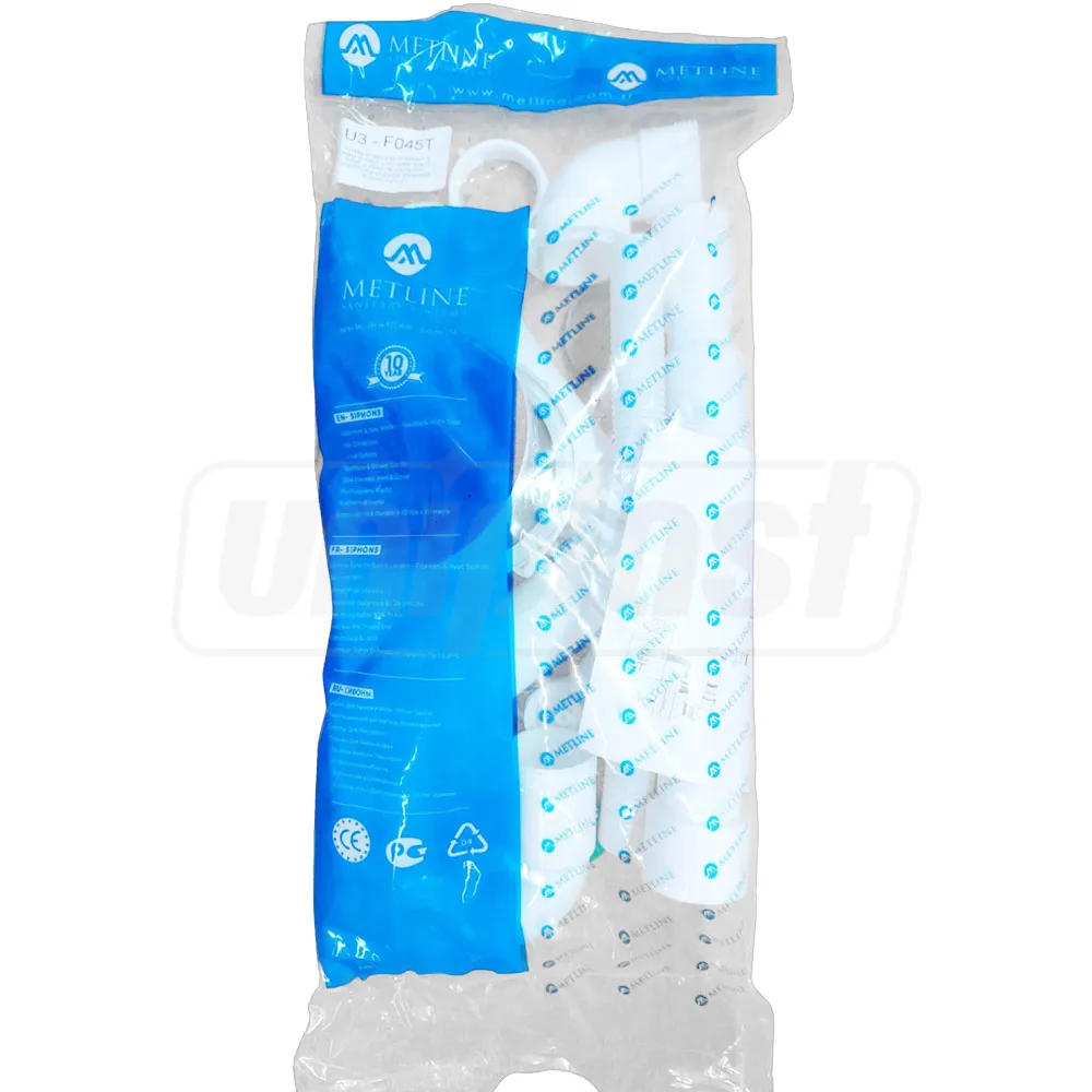 Sifon chiuveta tip "tubular"  D. 1.1/2" x 40  cu 1 racord, preaplin si furtun gofrat 40/50  METLINE