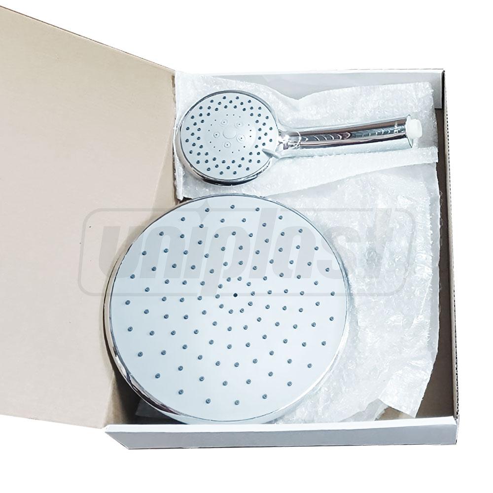 Душевая стойка ESTA + верхний душ (круглый) City