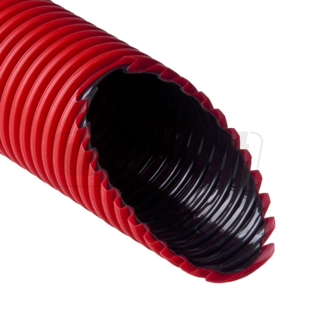 Труба D.160 (138 мм) для кабеля HDPE 450 N/m ELCOR, гофрированная, двухслойная (красная)