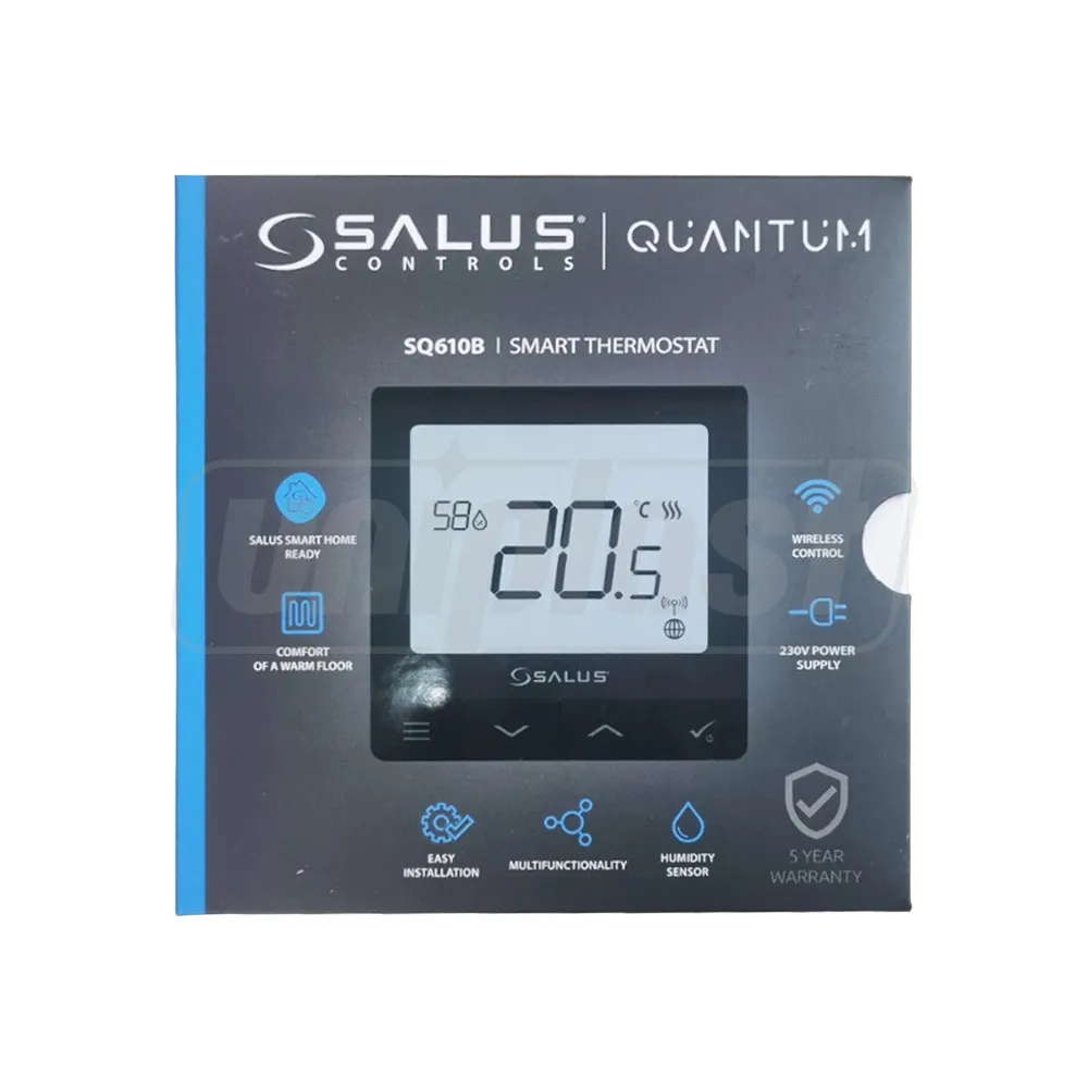 Термостат беcпроводной SQ610BEE (черный) Quantum  SALUS