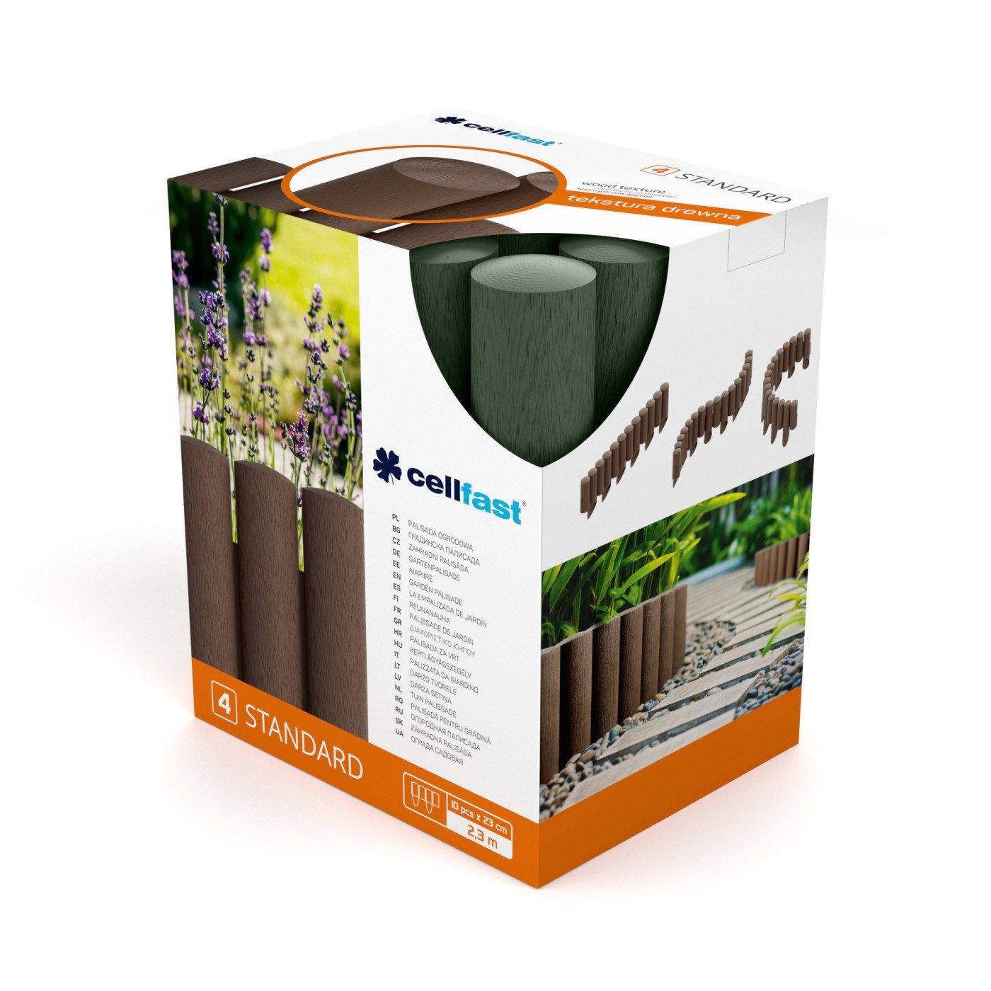 Gard decorativ pentru gradina (4 elemente SET) L=2.3 m, H=155/255 (verde) 34-042  CELLFAST