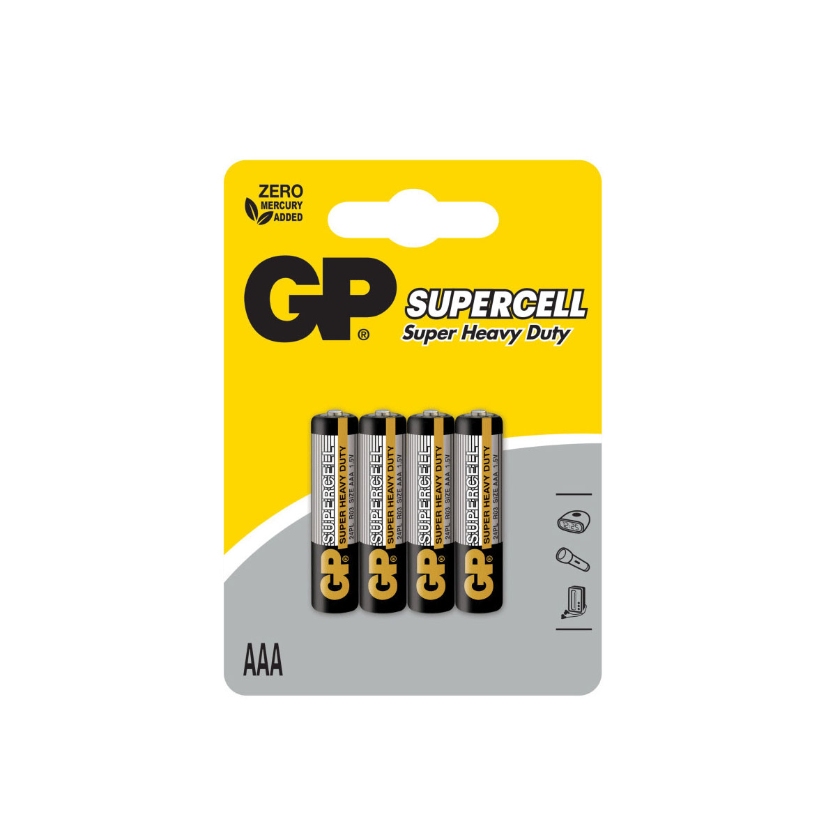 Батарейка  1.5V Supercell AAA 24PL-2U4 (24S-U4) (4 шт. блистер)  GP