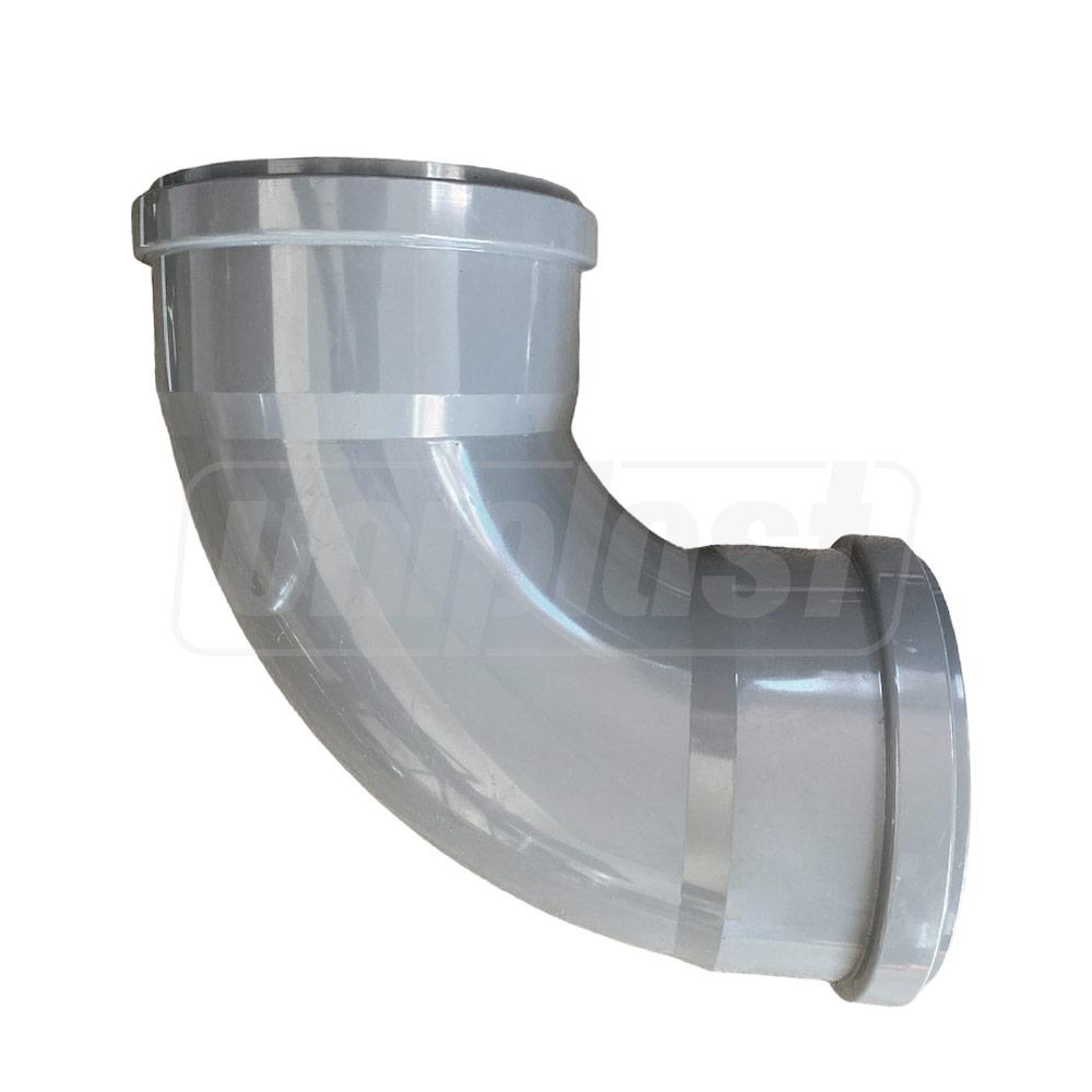 Cot mufat dublu PVC D.160 / 90° (gri)  BTN