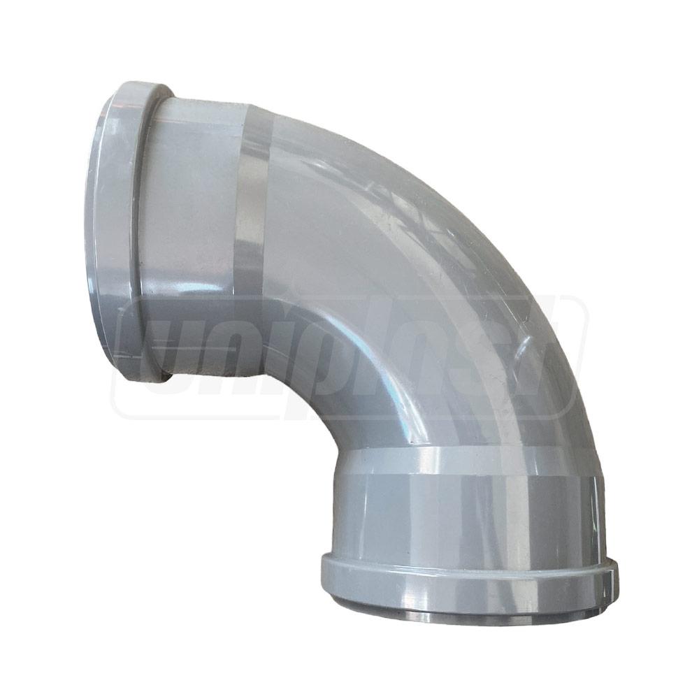 Cot mufat dublu PVC D.160 / 90° (gri)  BTN