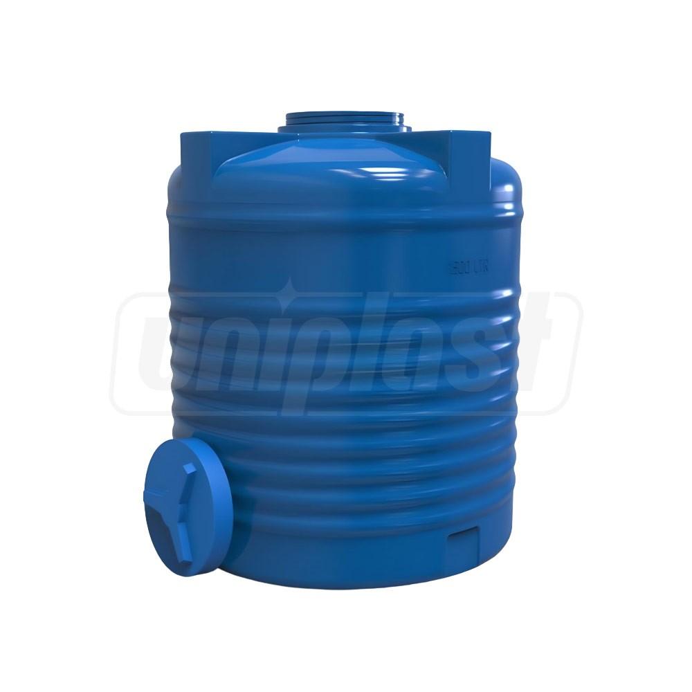 Rezervor apa 1500 L vertical, oval (albastru) cu stut D. 3/4", fortat 150x120x125 cm