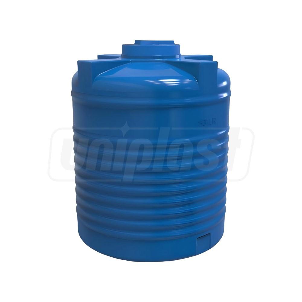 Rezervor apa 1500 L vertical, oval (albastru) cu stut D. 3/4", fortat 150x120x125 cm
