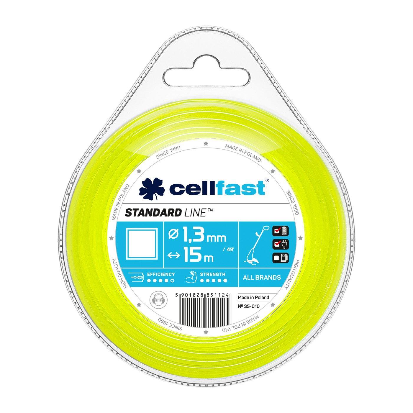 Леска для триммера квадратная Standard 1.6 мм (15 м)  CELLFAST