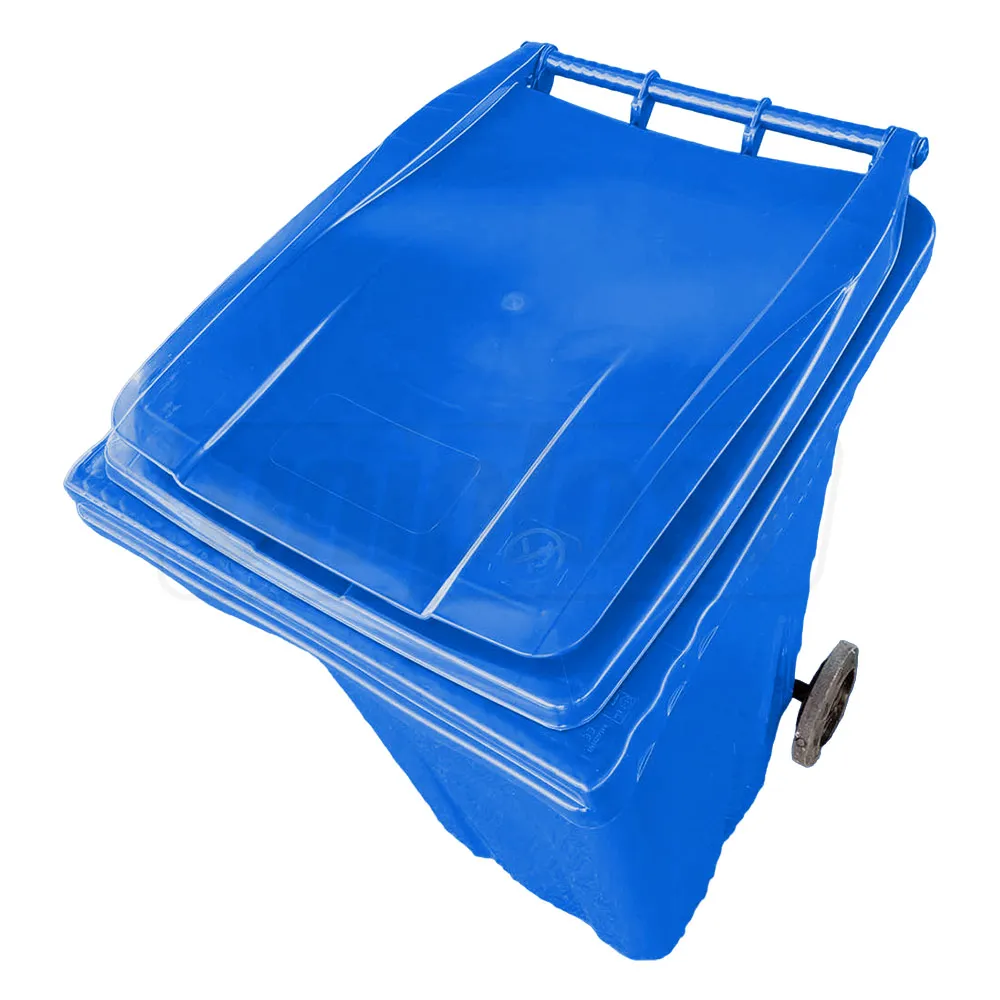 Cos HDPE pentru transportarea deseurilor  240 L pe roti (albastru) UNIPLAST TR
