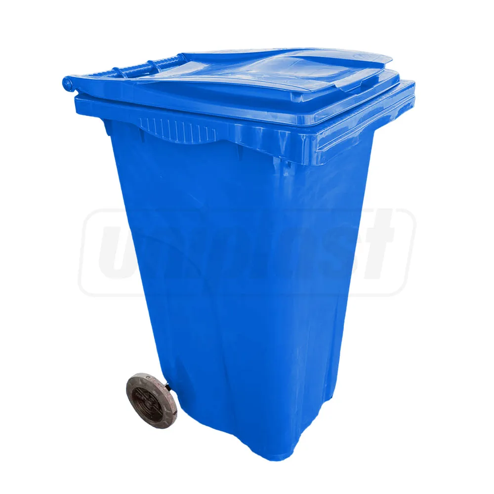 Cos HDPE pentru transportarea deseurilor  240 L pe roti (albastru) UNIPLAST TR