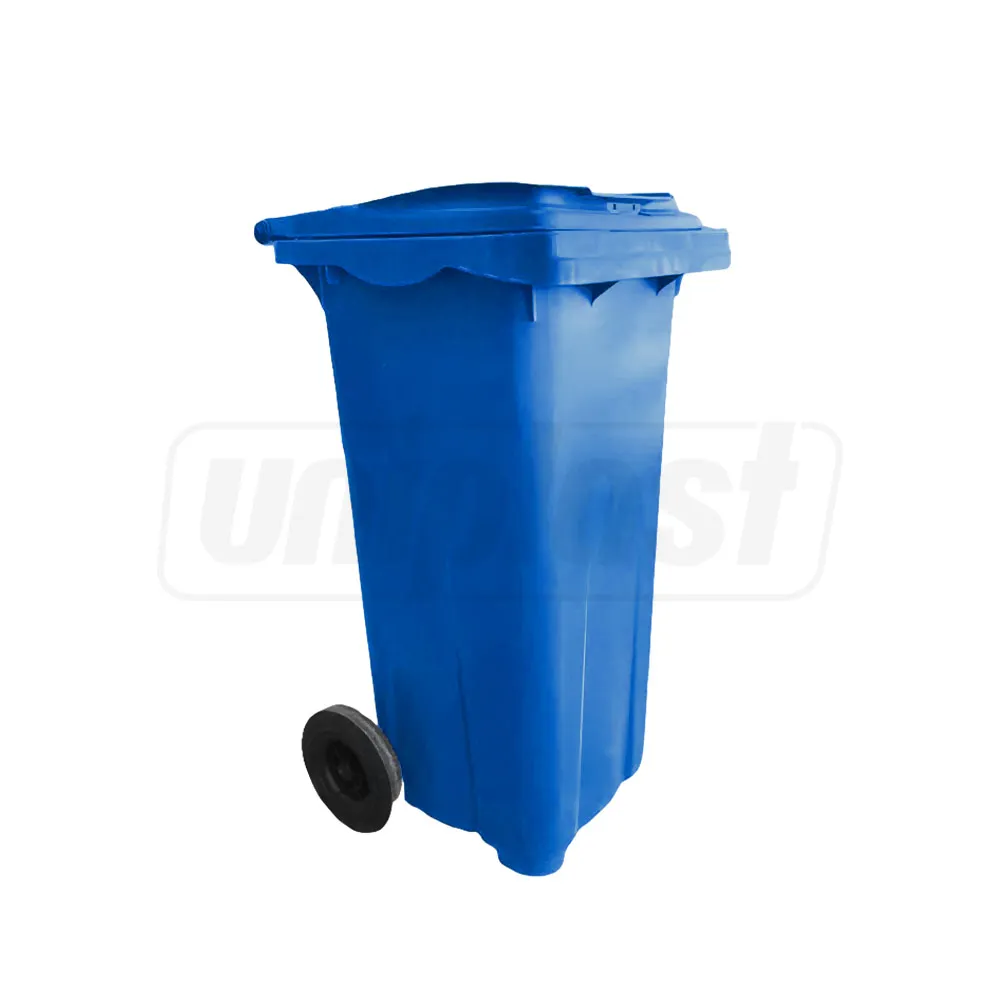 Cos HDPE pentru transportarea deseurilor  240 L pe roti (albastru) UNIPLAST TR
